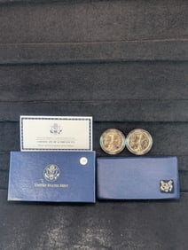 2001 Proof & Uncirculated American Buffalo Comm 90% Silver Coins (2 Coins) Limited edition of