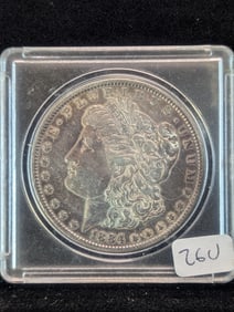 1884 Morgan Silver Dollar with nice detail.