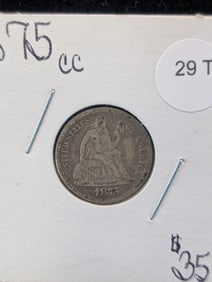 1875-CC Seated Liberty Dime