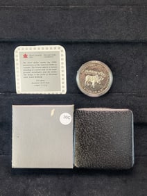 1985 National Parks Moose Canada Silver Dollar
