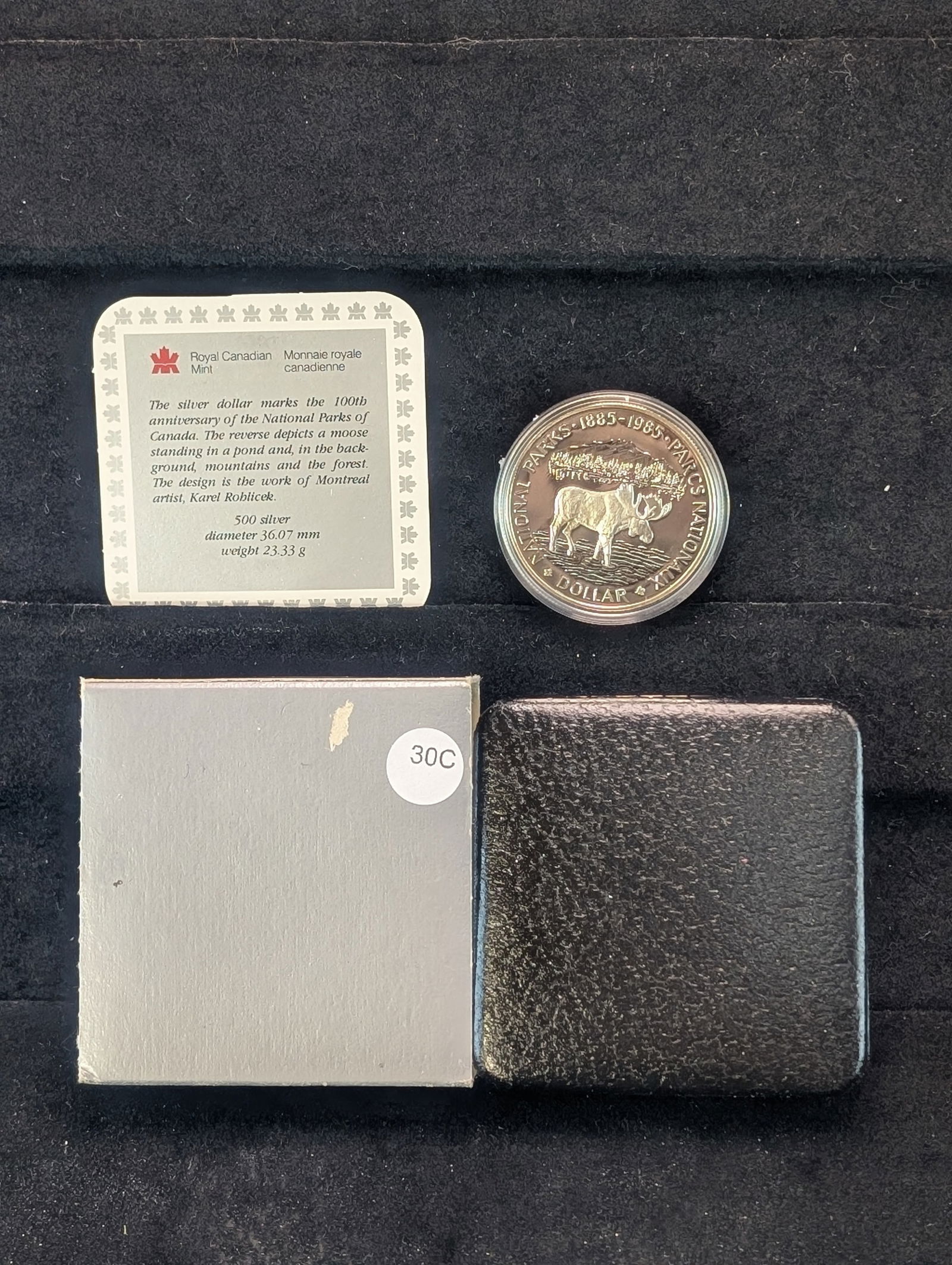 1985 National Parks Moose Canada Silver Dollar (1 of 3)