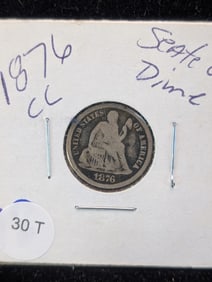 1876-CC Seated Liberty Dime