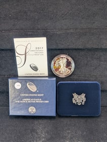 2017-W American Silver Eagle in OGP with COA