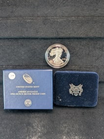 2019-W American Silver Eagle in OGP with COA