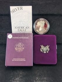 1995-P American Silver Eagle in OGP with COA