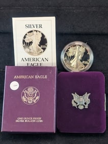 1988-S American Silver Eagle in OGP with COA