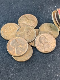 (52) 1950's Mixed Lincoln Wheat Cents