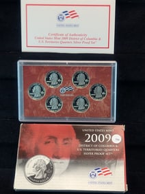 2009-S District Of Columbia & U.S. Territories Quarters Silver Proof Set