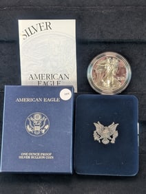 1998-P American Silver Eagle in OGP with COA