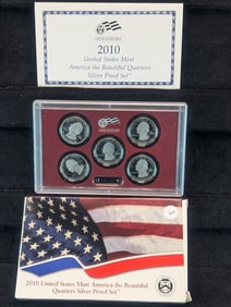 2010-S U.S. Mint America The Beautiful Quarters Silver Proof Set