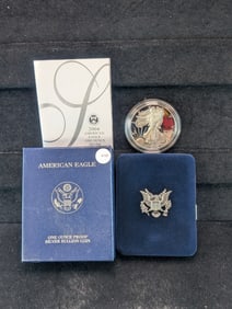 2004-W American Silver Eagle in OGP with COA