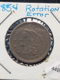 1854 US Large Cent rotation Error