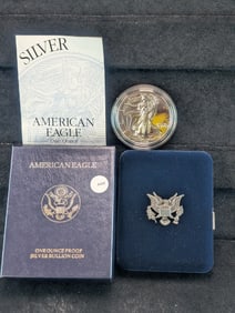 1999-P American Silver Eagle in OGP with COA