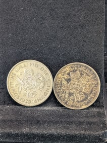 1939 & 1943 Two Shillings. 50% Silver, 11.3104 grams Each