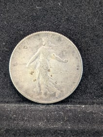 1917 2 Francs, 83.5% Silver, 10 grams