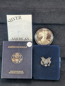 1996-P American Silver Eagle in OGP with COA