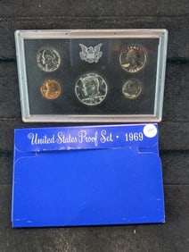 1969 -S U.S. Mint Proof Set Contains a 40% Silver Kennedy Half Dollar