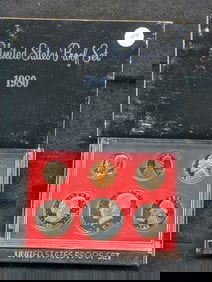 1980 -S U.S. Mint Proof Set Contains a SBA Dollar