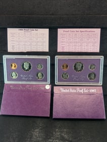1986-S & 1987-S U.S. Proof Sets