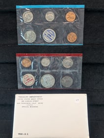 1968 P&D U.S. Mint Uncirculated Set - Contains a 40% Silver Kennedy Half Dollar