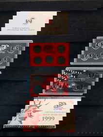 1999-S U.S. Mint Proof SILVER Proof Set, Key Date Set - This Set books for $80 to $90, Contains