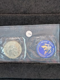 1972-S 40% Silver Eisenhower Dollar in Org Cellophane No Envelope