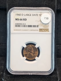 1960-D Large Date Lincoln Memorial Cent NGC MS66 RD