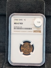 1966 SMS Lincoln Memorial Cent NGC MS67 RD