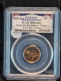 2009-D Lincoln Cent Formative Years First Day of Issue PCGS MS66 RD