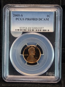 2005-S Lincoln Memorial Cent PCGS PR69RD DCAM