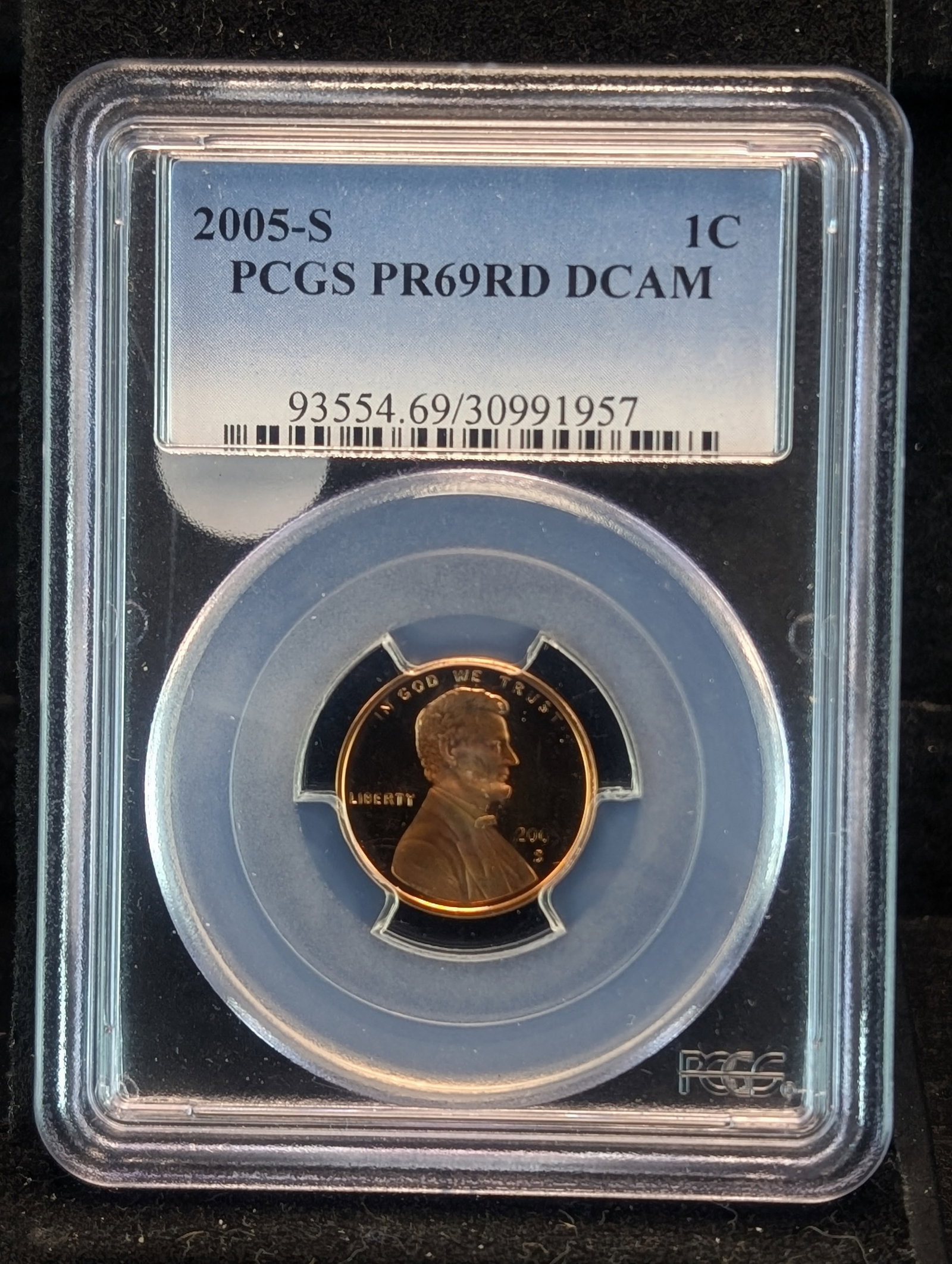 2005-S Lincoln Memorial Cent PCGS PR69RD DCAM: 2005-S Lincoln Memorial Cent PCGS PR69RD DCAM