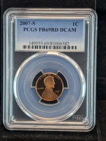 2007-S Lincoln Memorial Cent PCGS PR69RD DCAM