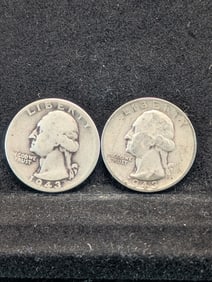 1943 P & S Silver Washington Quarters