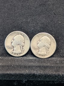 1945 P & S Silver Washington Quarters