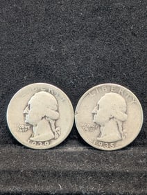 1935-D & 1939-P Silver Washington Quarters