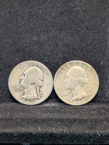 1942-S & 1942-P Silver Washington Quarters