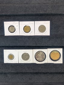 Seven Mexico Coins Mixed