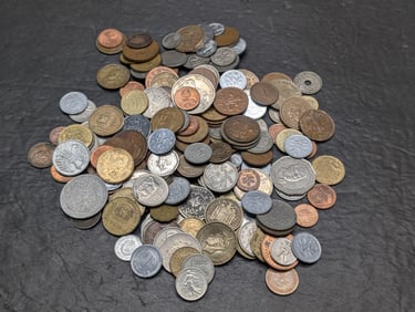 Bag of 1.80 Lbs. of Various Vintage & Modern World Coins