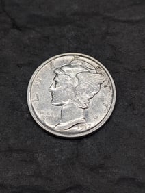 **XF/AU** 1917-D Mercury Silver Dime