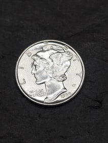**GEM BU** 1938-S Mercury Silver Dime Near FSB