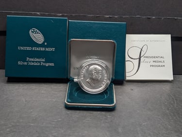 (2023-S) MATTE FINISH Ulysses S. Grant 1 Oz. .999 SILVER Presidential Medal in OGP w/ COA