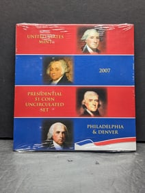2007-P&D U.S. Mint Presidential $1 Coin Uncirculated Set in OGP w/ COA