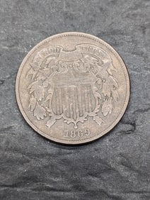 **VF** 1869 Two Cent Piece