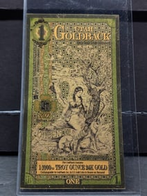 1/1000th Troy Oz. 24k GOLD 2022 Utah $1 Goldback