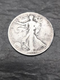 **FINE/VF** 1938-D Walking liberty Half Dollar
