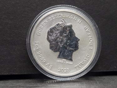 1 Oz. .9999 FINE SILVER Casino Royal 007 - 2023 Tuvalu $1 Designed Coin