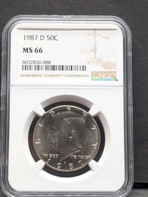 1987-D Kennedy Half Dollar - NGC MS66
