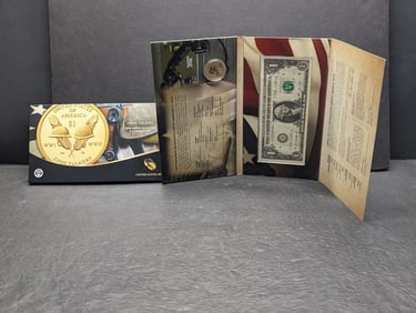 2016 American $1 Coin & Currency Set - Code Talkers in OGP w/ COA