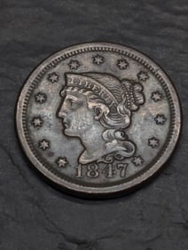 **XF+** 1847 Braided Hair Large Cent