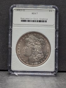 1883-O Morgan Silver Dollar - NCG Cert. MS67